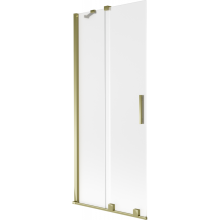 Mexen Velar 2-flügelige, schiebbare Badewannenabtrennung 85 x 150 cm, matt, gold - 896-085-000-31-50