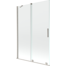 Paravan cadă Mexen Velar cu 2 uși glisante 120 x 150 cm, transparent, nichel periat - 896-120-000-01-97