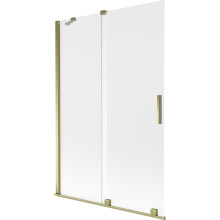 Mexen Velar kétszárnyú toló kádparaván 120 x 150 cm, zúzmarás, arany - 896-120-000-31-50