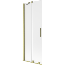 Mexen Velar Duschabtrennung, 2-flügelig, schiebbar 70 x 150 cm, matt, gold gebürstet - 896-070-000-31-55