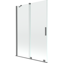 Mexen Velar paravan de baie cu 2 uși glisante 120 x 150 cm, transparent, gun metal - 896-120-000-01-95