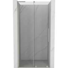 Mexen Velar L sprchové dvere posuvné 90 cm, transparentné, brúsený nikel - 871-090-003-01-97