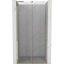 Mexen Velar L sprchové dvere posuvné 100 cm, transparentné, zlaté - 871-100-003-01-50
