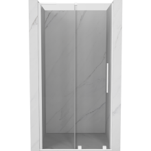 Mexen Velar L sprchové dvere posuvné 110 cm, transparentné, biele - 871-110-003-01-20
