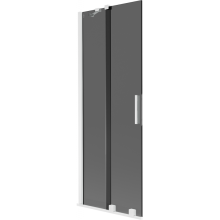 Mexen Velar Duschabtrennung, 2-flügelig, verschiebbar, 75 x 150 cm, Graphit, Weiß - 896-075-000-41-20