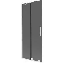 Mexen Velar Duschabtrennung 2-flügelig verschiebbar 85 x 150 cm, Graphit, Weiß - 896-085-000-41-20