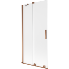 Mexen Velar vanová zástěna 2dílná posuvná 95 x 150 cm, matné růžové zlato - 896-095-000-31-60