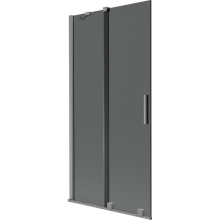 Mexen Velar vanová zástěna 2-křídlá posuvná 90 x 150 cm, grafit, gun metal - 896-090-000-41-95