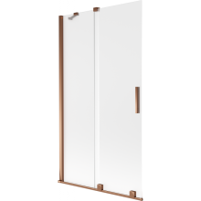 Mexen Velar kétszárnyú, 100 x 150 cm-es zuhanyparaván - zuhanyzó, rózsaarany árnyalat - 896-100-000-31-60