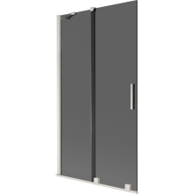 Mexen Velar Duschabtrennung für Badewanne, 2-flügelig, 100 x 150 cm, Graphit, gebürsteter Nickel - 896-100-000-41-97