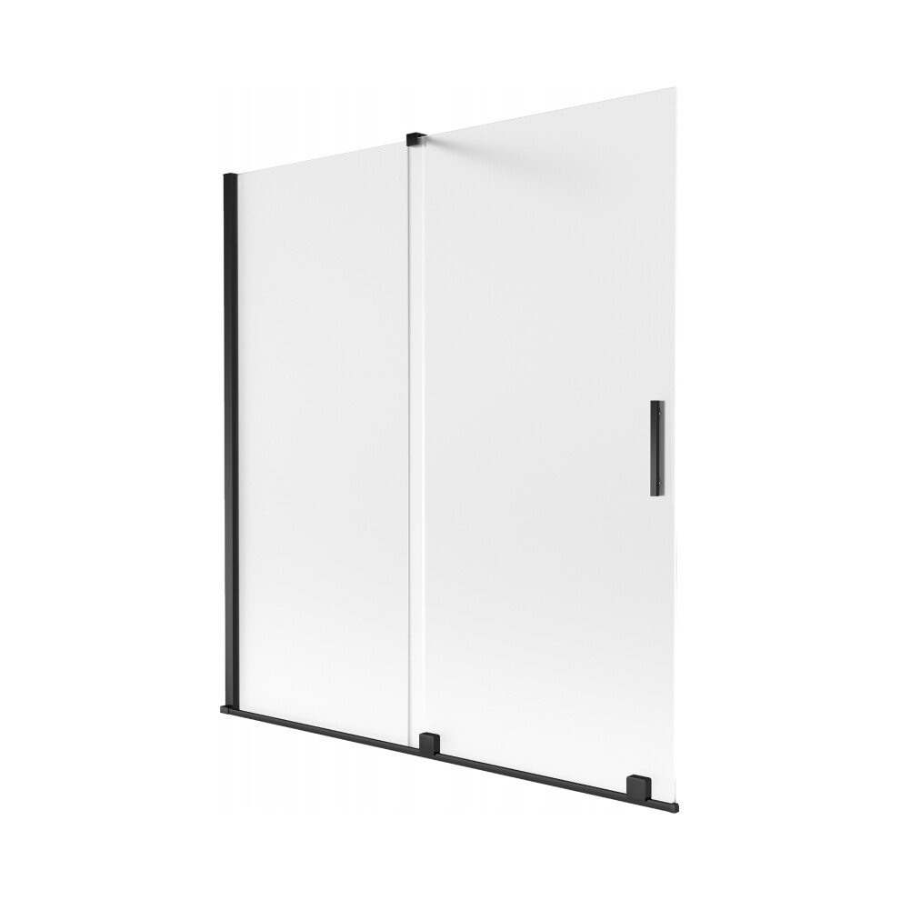 Mexen Velar DvoukříDlá Vanová ZáStěNa Posuvná 150 X 150 Cm, Matná, čErná - 896-150-000-31-70-image