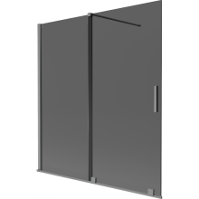 Mexen Velar Duschwand, 2-teilig, zum Schieben, 150 x 150 cm, graphit, Gun Metal - 896-150-000-41-95