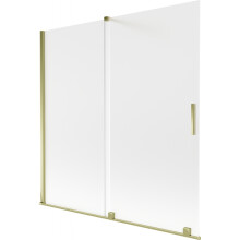 Mexen Velar Duschabtrennung 2-flügelig, 160 x 150 cm, satiniert, gold - 896-160-000-31-50
