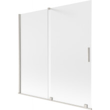 Mexen Velar 2-flügelige verschiebbare Badewannenwand 160 x 150 cm, satiniert, gebürsteter Nickel - 896-160-000-31-97