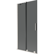Mexen Velar 2-flügelige, verschiebbare Duschwand 90 x 150 cm, Graphit, gebürsteter Nickel - 896-090-000-41-97