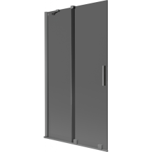 Mexen Velar vana lomená 2-dílná roztažitelná 100 x 150 cm, grafit, gun metal - 896-100-000-41-95