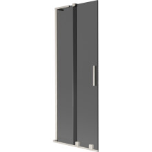 Mexen Velar L Badewannenfaltwand 2-flügelig, verschiebbar 75 x 150 cm, graphit, gebürsteter Nickel - 896-075-003-41-97