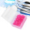 100 pièces d'anneaux à code couleur en silicone rose, taille unique 16
