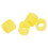 100 pezzi di anelli di codifica a colori in silicone standard giallo 10