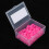 100 pièces d'anneaux à code couleur en silicone rose, taille unique 7