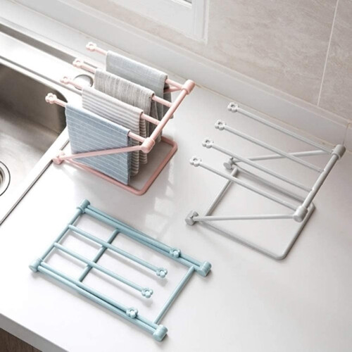 Countertop Kitchen Towel Rack Foldable Fingertip 1