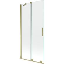 Mexen Velar paravan cadă 2-aripi culisant 90 x 150 cm, transparent, Auriu - 896-090-000-01-50