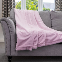 Dreamcatcher Blanket Throw Soft Faux Fur 160 x 130cm Pink Fleece Overblanket Fluffy Blanket for Sofa & Beds