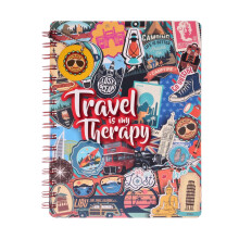 Zαpisnνk Doodle Travel Tales s viazanνm a motνvom zαloiek (B5 80 GSM 160 linajkovύch strαn)