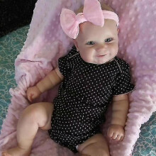 Rebirth Doll 50 Reborn Baby Doll Toddler Real Soft Touch Maddie with Hand-drawing Hair Handmade Doll Cute Gift