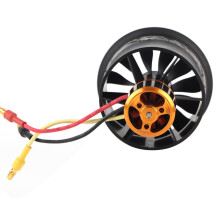 RC 50mm Elektrokanalventilator mit 12 Blättern, bürstenlosem Motor für RC-Flugzeuge, gegen den Uhrzeigersinn, 4600KV
