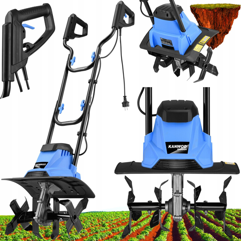 ELECTRIC TILLER POWERFUL CULTIVATOR GIANT 36CM FOR COMPACTED SOIL