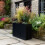 Galvanised Matte Black Trough Planter 90cm x 82cm 1