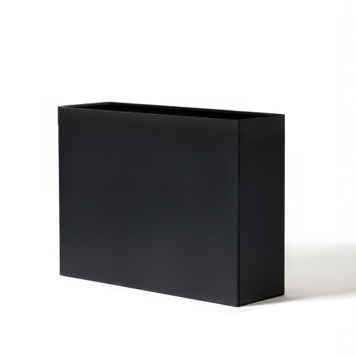 Galvanised Matte Black Trough Planter 90cm x 82cm 1