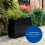 Galvanised Matte Black Trough Planter 90cm x 82cm 6