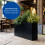 Galvanised Matte Black Trough Planter 90cm x 82cm 7