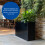 Galvanised Matte Black Trough Planter 90cm x 82cm 8