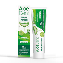 Aloe dent Aloe Vera Fluoride Free Triple Action Toothpaste - 100ml X 3