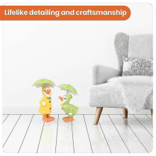 2pack Dilly And Dally Garden Ducks with Detachable Umbrella Garden Ornaments Outdoor Novelty Standing Sculpture5.20