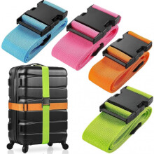 Suitcase Straps Set of 4,Eye-catching Suitcase Strap for Secure Closure,Adjustable Suitcase Luggage Straps,Travel Suitcase Strap