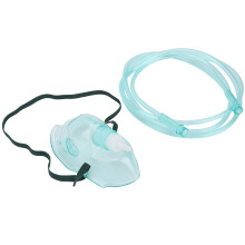 Erwachsenen-Oxygen-Therapie-Gesichtsmaske mit Schlauch &amp; verstellbarem elastischem Band, Sauerstoffversorgung