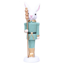 Easter Nutcracker Resin Sculpture Holiday Doll Home Decoration Green