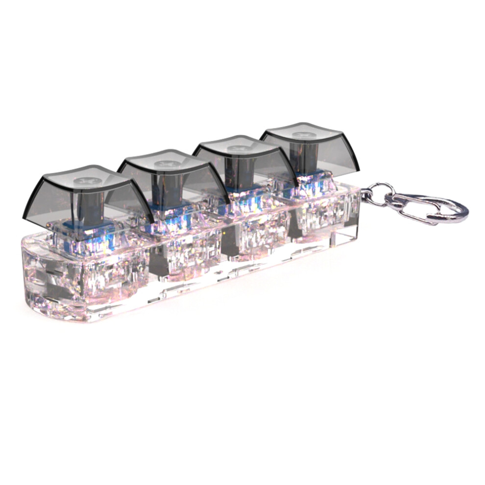 4Keys Keyboard Keycaps Fidget Toy Stress Relief Diy Keycaps Toy C Black 4853503736282