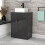 NES Home Nes Home Dark Grey 600mm Bathroom Doors Vanity Unit Rectangle Ceramic Basin 1