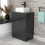 NES Home Nes Home Dark Grey 600mm Bathroom Doors Vanity Unit Rectangle Ceramic Basin 4