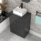 NES Home Nes Home Dark Grey 600mm Bathroom Doors Vanity Unit Rectangle Ceramic Basin 5