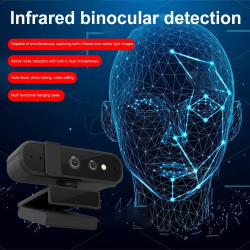 HD 1080P 30FPS Desktop Cam 80 Groothoek Herkenning Webcam 2