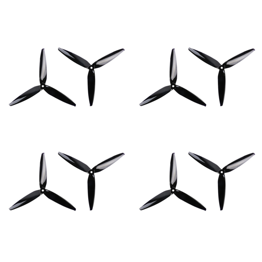 4 Pairs 7040 7X4x3 3-Blade Pc Propeller Cw+Ccw Black 4853503767613
