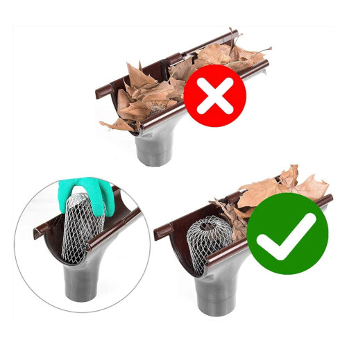 6er-Pack Dachrinnenschutz, Aluminium-Dachrinnenschutz-Siebfilter 2
