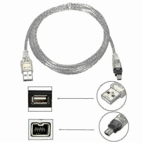 For Mini Dv Minidv Usb Data Cable Firewire Ieee 1394 Hdv Camcorder To Edit PcZZ 1