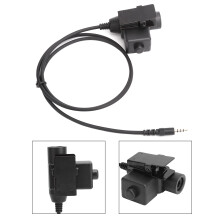 Connecteur de câble U94 PTT, prise jack de 3,5 mm, longueur 1 m / 3,3 ft, noir